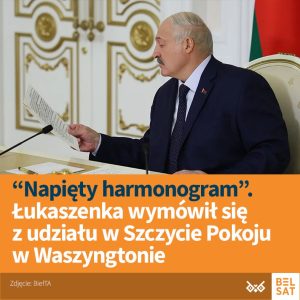 Najpierw białoruski dyktator bardzo się ucieszył z zaproszenia do Rady Pokoju. P...