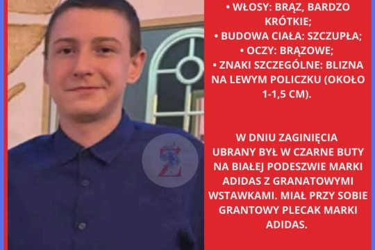 Zaginął
Eryk Dzięgielewski, lat 14
#białystok #podlaskie #policja_białystok
#zag...
