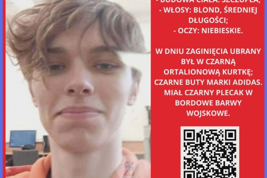 Zaginął 
Kacper M., lat 16 
#tczew #pomorskie #policjaTczew
#poszukiwania 
#zagi...