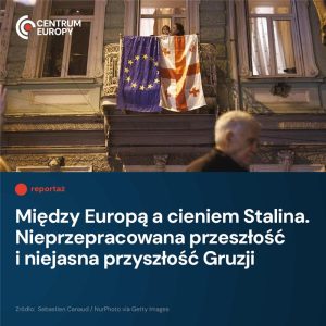 W centrum Tbilisi na alei Rustawelego powiewają flagi UE obok gruzińskich i ukra...