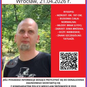 Zagrożenie zdrowia lub życia 
Zaginął
Witold Byczuk, lat 46

#wrocław #dolnośląs...
