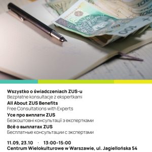 Raz w miesiącu odwiedzają nas ekspertki z Zakładu Ubezpieczeń Społecznych, żeby odpowiadać na pytania i udziel...
