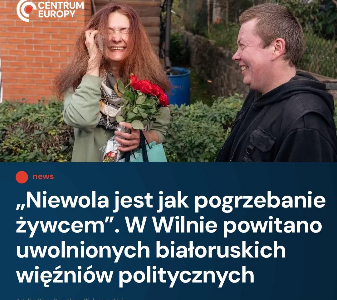 Byli więźniowie polityczni reżimu Łukaszenki przybyli dzisiaj do Wilna, gdzie po…