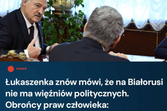 Łukaszenka nie zostawił wątpliwości: ewentualne uwolnienie części więźniów polit...