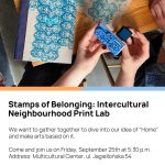 “Stamps of Belonging” is an art project that aims to strengthen neighbourhood connections and foster...