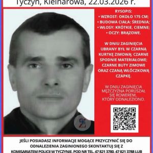 ZAGINĄŁ!
Marek Bała, lat 44
#tyczyn #kielnarowa #podkarpackie #policja_tyczyn

P...